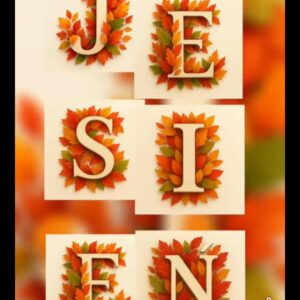 Jesień - napis dwustronny