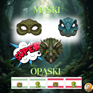 Maski i opaski na Dzień Dinozaura