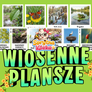 Realistyczne plansze o wiośnie - kwiaty, ptaki i owady zdjęcia dla dzieci