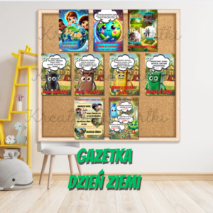 Gazetka Dzień Ziemi plansze edukacyjne do przedszkola na tablicę korkową