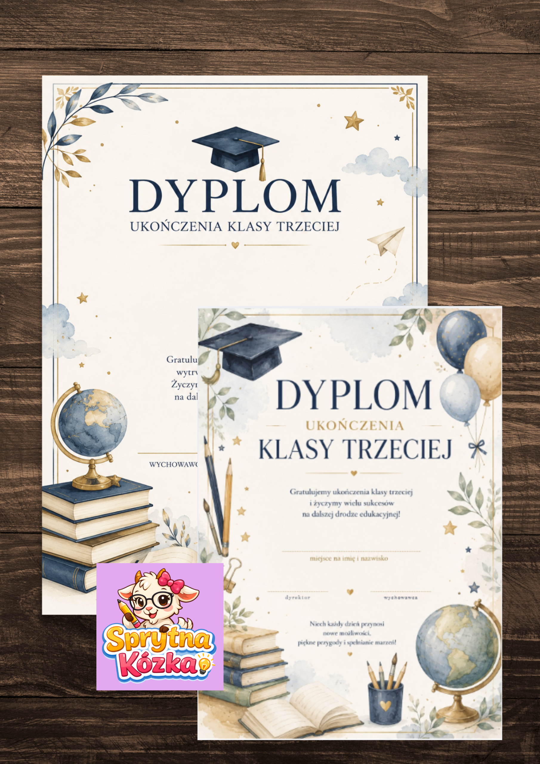 Dyplomy do druku dla dzieci Sprytna Kózka