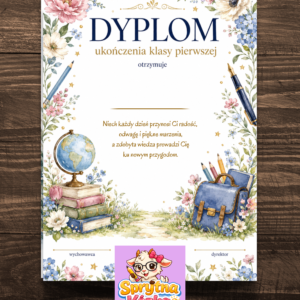 dyplom ukończenia klasy pierwszej