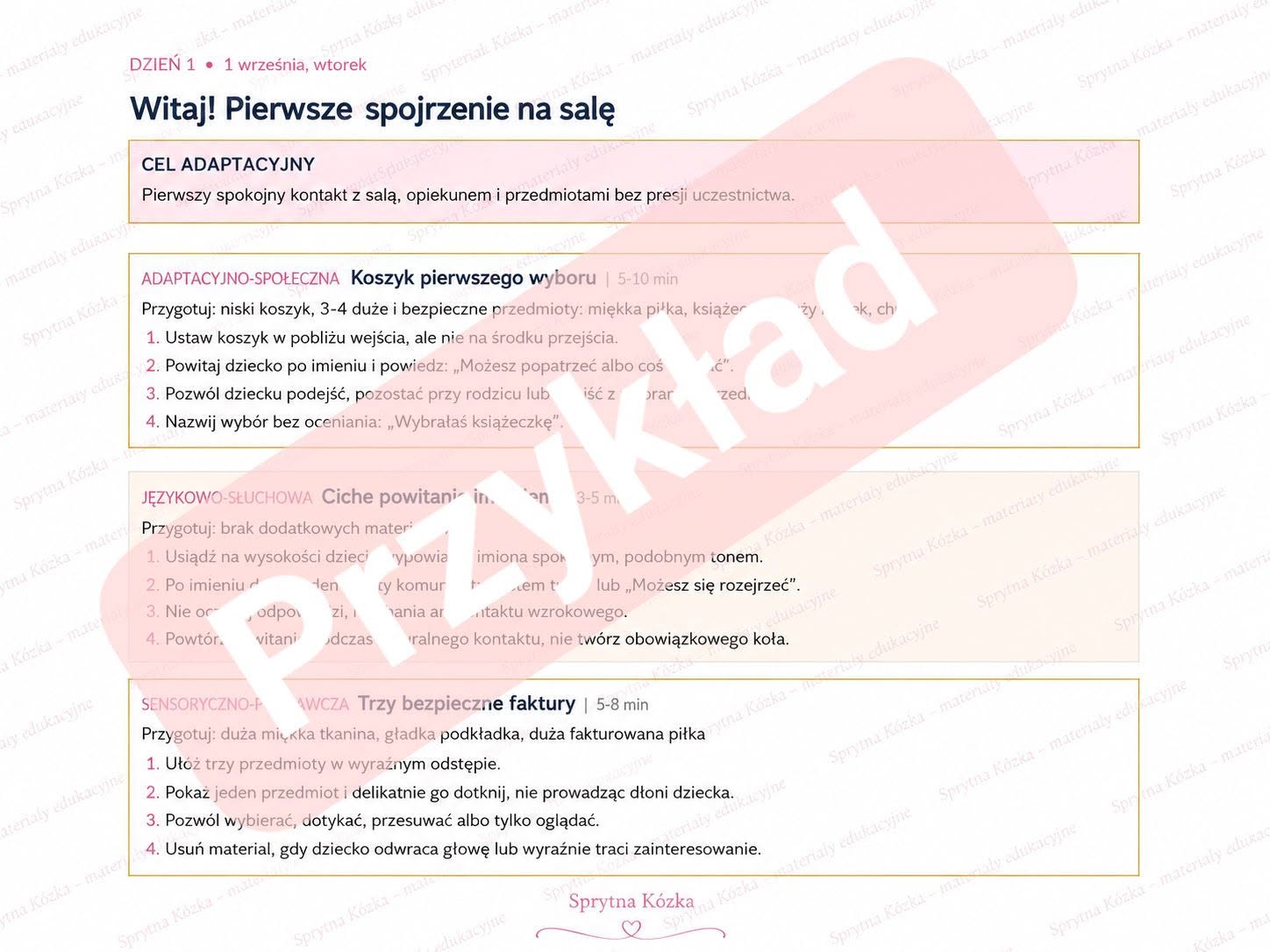 Plan adaptacyjny do żłobka – korzyści, format PDF A4 i dostosowanie do wieku 0–3 lata