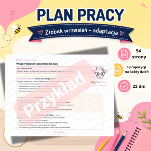 Miesięczny plan pracy w żłobku – wrzesień 2026 | Adaptacja 0–3 lata