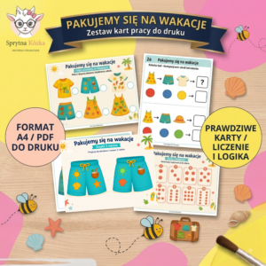 Pakujemy się na wakacje – wakacyjne karty pracy 3–4 lata