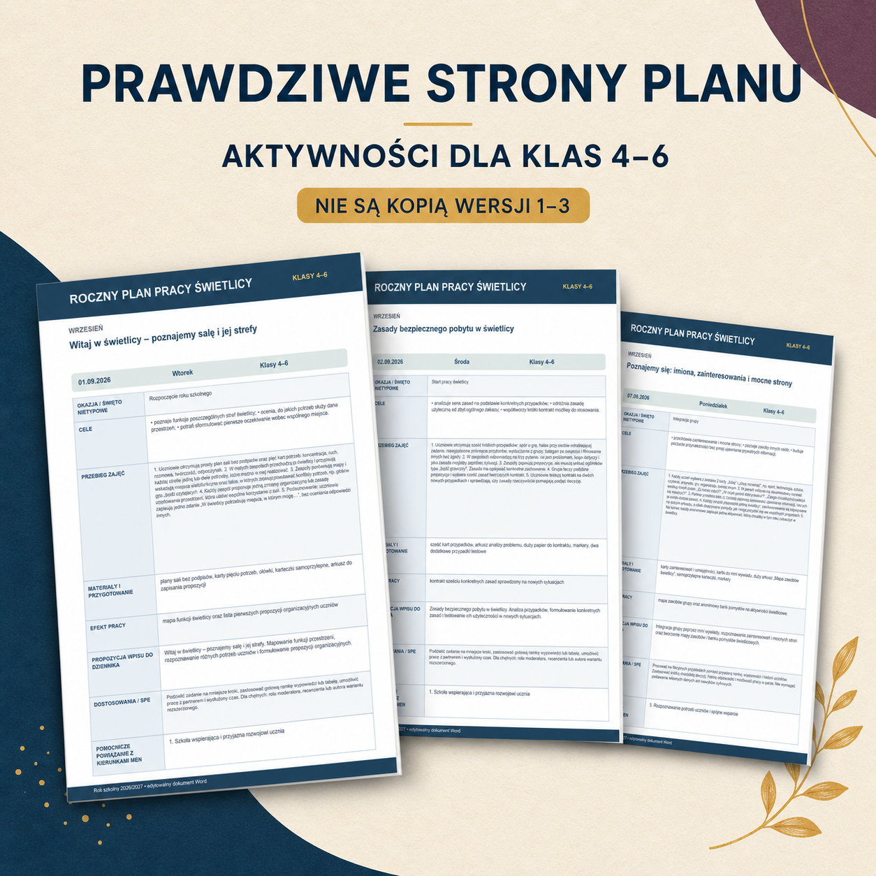 Roczny plan pracy świetlicy 2026/2027 – klasy 4–6 | 198 dni - obrazek 2