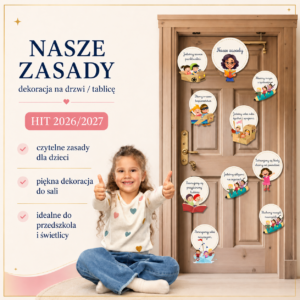 Nasze zasady – dekoracja na drzwi i tablicę do szkoły i przedszkola