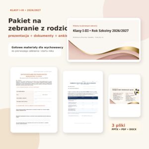 Pakiet na zebranie z rodzicami klasy 1-3 2026/2027 – prezentacja i dokumenty