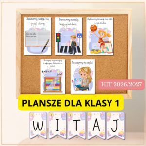 Witaj w klasie – przykładowa dekoracja i plansze dla klasy 1