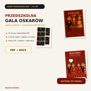 Dzień Przedszkolaka scenariusz – Przedszkolna Gala Oskarów, pełny pakiet do druku