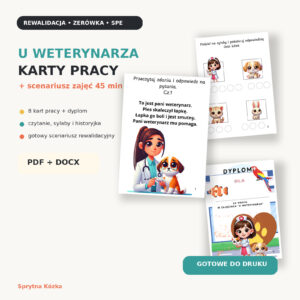 Karty pracy u weterynarza – zestaw rewalidacyjny z PDF i scenariuszem zajęć
