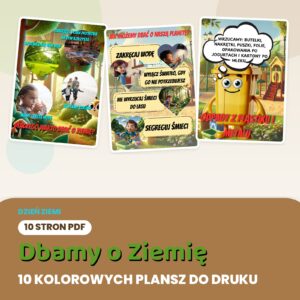 Dzień Ziemi – plansze edukacyjne o ekologii i segregacji | 10 stron